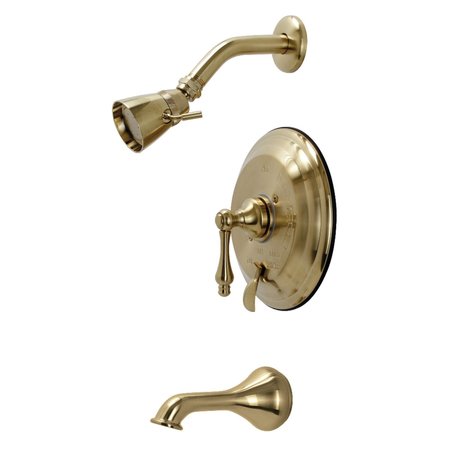 KINGSTON BRASS KB36370AL Tub and Shower Faucet, Brushed Brass KB36370AL